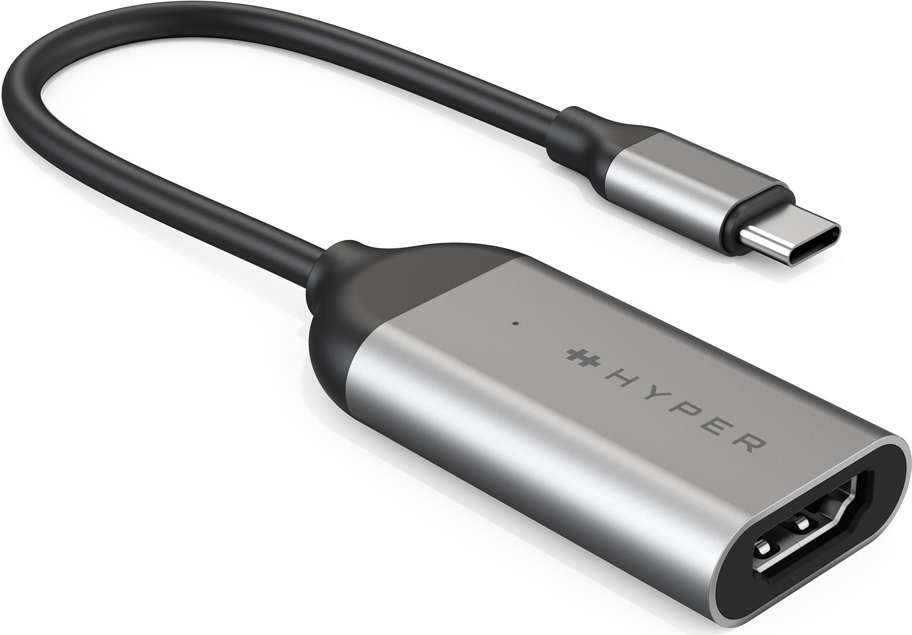 Купить HYPER HD-H8K USB Typ-C HDMI Edelstahl (HD-H8K-GL) в магазине wardena.ru