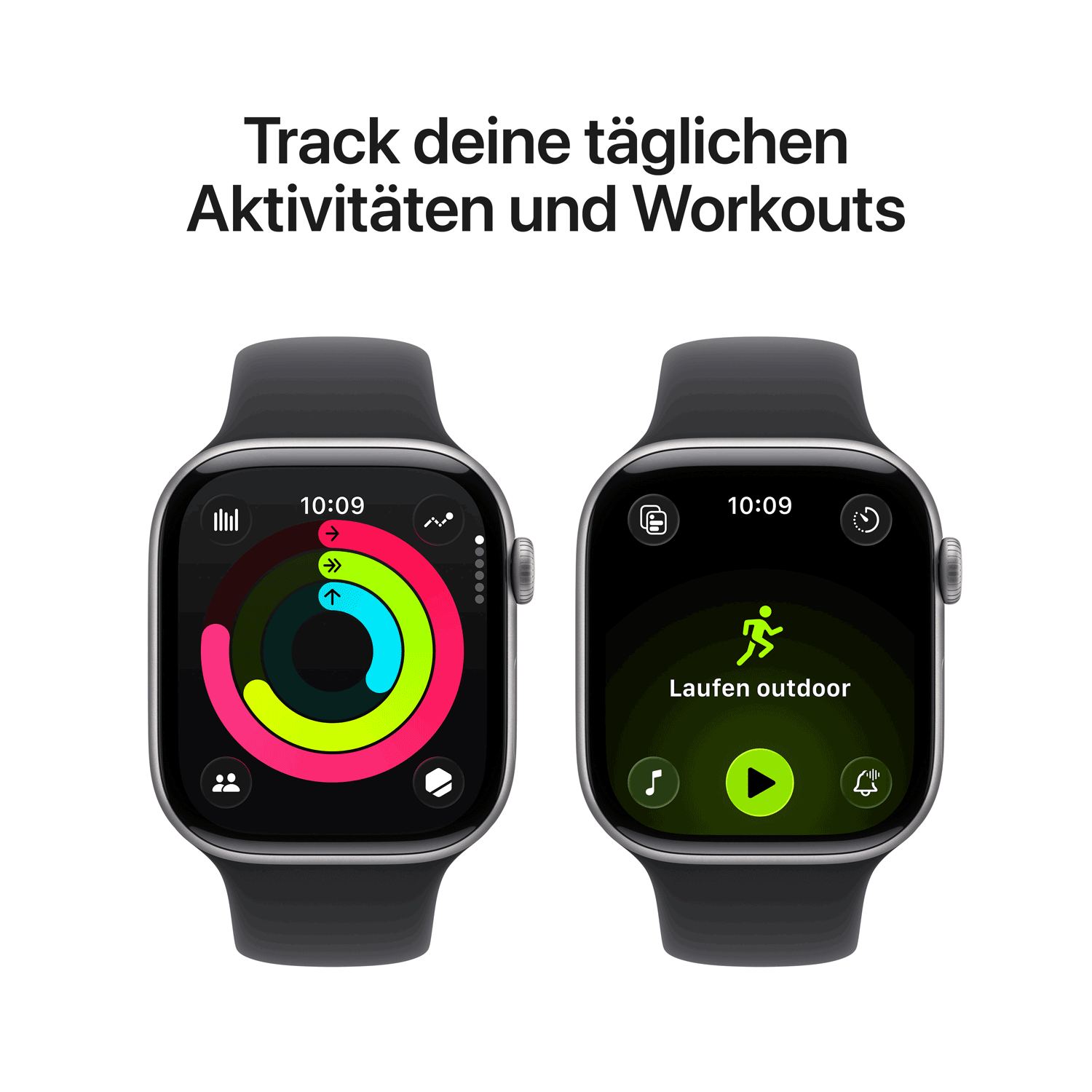 Купить Apple Watch Series 11 GPS 46mm Space Grey Aluminium Case with Black Sport Band - S/M (MEV04ZR/A) в магазине wardena.ru
