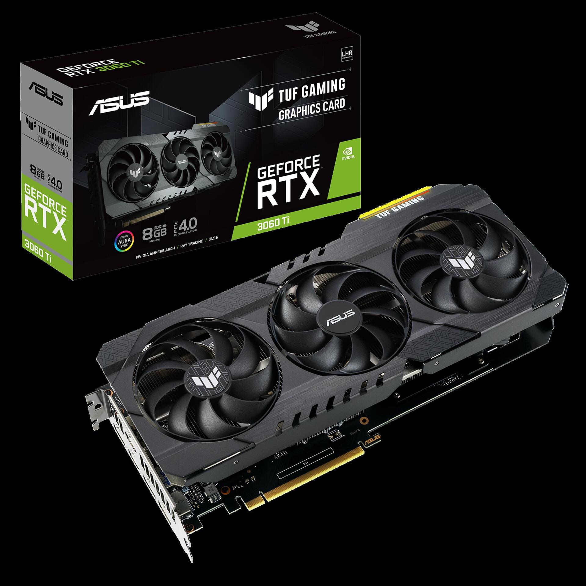 Купить ASUS TUF-RTX3060TI-8G-V2-GAMING - Grafikkarten - GF RTX 3060 Ti - 8 GB GDDR6 - PCIe 4.0 - 2 x HDMI, 3 x DisplayPort (90YV0G1B-M0NA00) в магазине wardena.ru