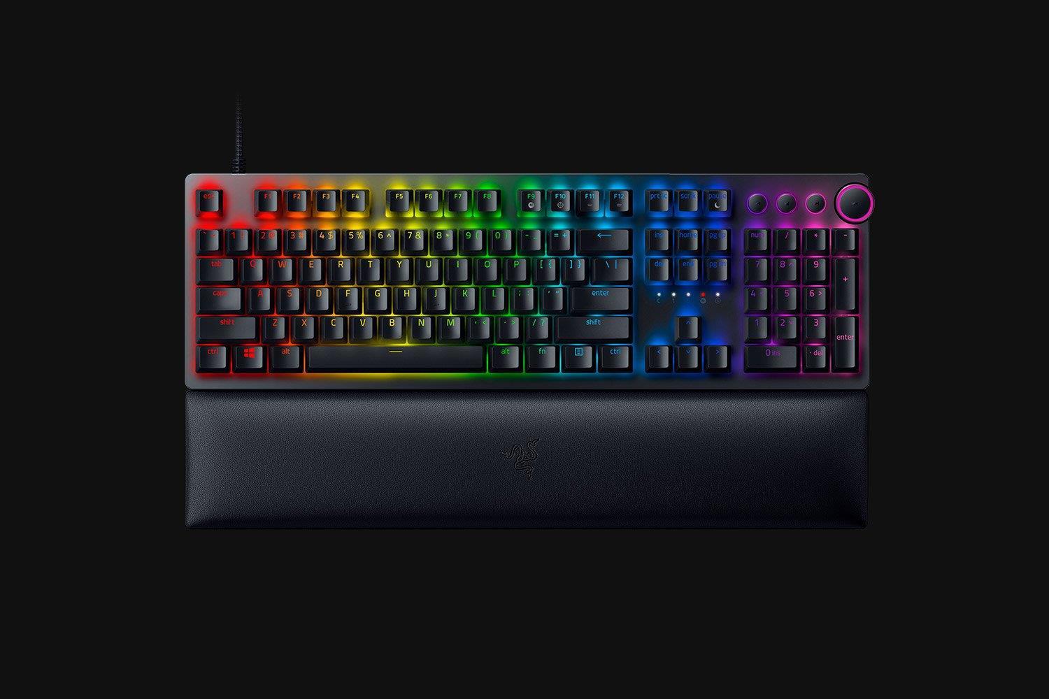 Купить Razer Huntsman V2 - Tastatur - Hintergrundbeleuchtung - USB - Deutsch - Tastenschalter: Razer Clicky Optical Purple (RZ03-03931000-R3G1) в магазине wardena.ru