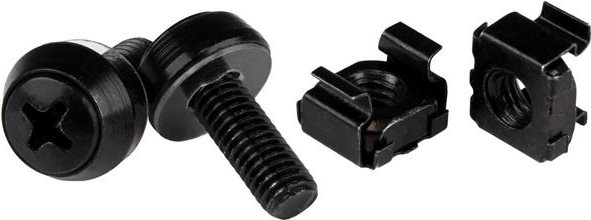 Купить StarTech.com M6 x 12mm - Screws and Cage Nuts - Schrauben für Rack - Schwarz (CABSCREWM62B) в магазине wardena.ru
