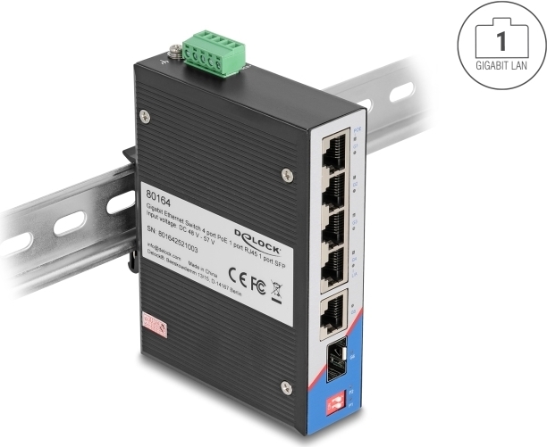 Купить Delock 80164 - Industrie Switch für Hutschiene - Switch - 1 Gbps (80164) в магазине wardena.ru