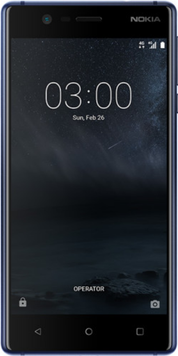 Купить Nokia 3 - 12,7 cm (5" ) - 16 GB - 8 MP - Android - 7.0 Nougat - Blau (11NE1L01A02) в магазине wardena.ru