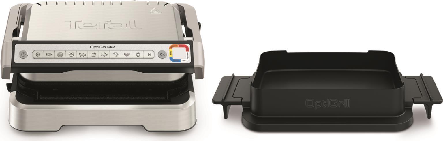 Купить Tefal OptiGrill 4in1 GC774D10 - Edelstahl - Metall - Rechteckig - Tasten - 600 cm² - 300 x 200 mm (GC774D10) в магазине wardena.ru