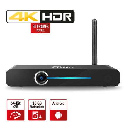 Купить FANTEC 4KS6000 4K HDR & 3D Android Smart TV Media Player (2181) в магазине wardena.ru