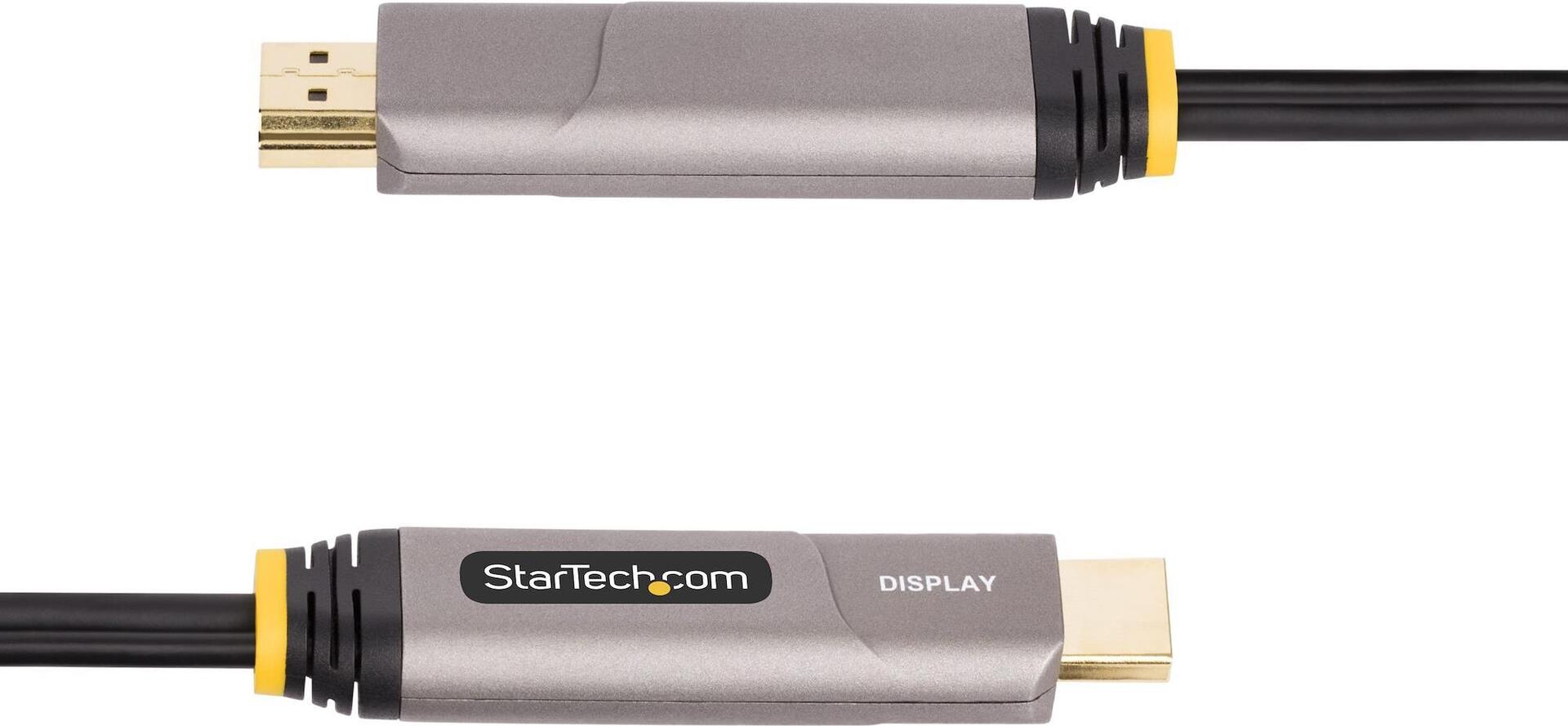 Купить StarTech.com 30ft (9.15m) USB-C to HDMI 2.0 Active Optical Cable, 4K 60Hz - HDMI-Kabel - 24 pin USB-C männlich zu HDMI, USB (nur Strom) männlich - 9.15 m - abgeschirmt/Glasfaser - Schwarz - Active Optical Cable (AOC), un (145B-USBC-HDMI4K-AOC) в магазине wardena.ru