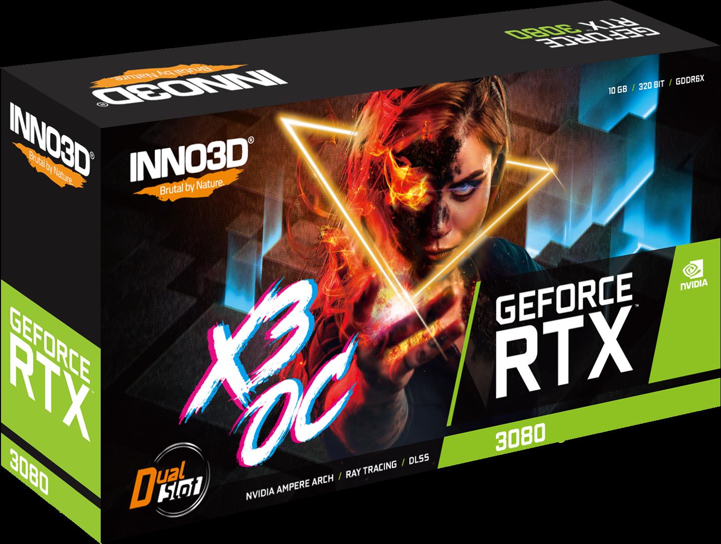 Купить Inno3D GeForce RTX 3080 X3 OC LHR - Grafikkarten - GF RTX 3080 - 10 GB GDDR6X - PCIe 4.0 x16 - HDMI, 3 x DisplayPort (N30803-106XX-1810VA44H) в магазине wardena.ru