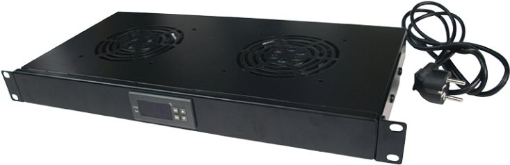 Купить Logilink - Rack-Lüfterfach (220/240 V) mit Thermostat (2 Lüfter) - 1U - 48.3 cm (19") (FAU02FB) в магазине wardena.ru