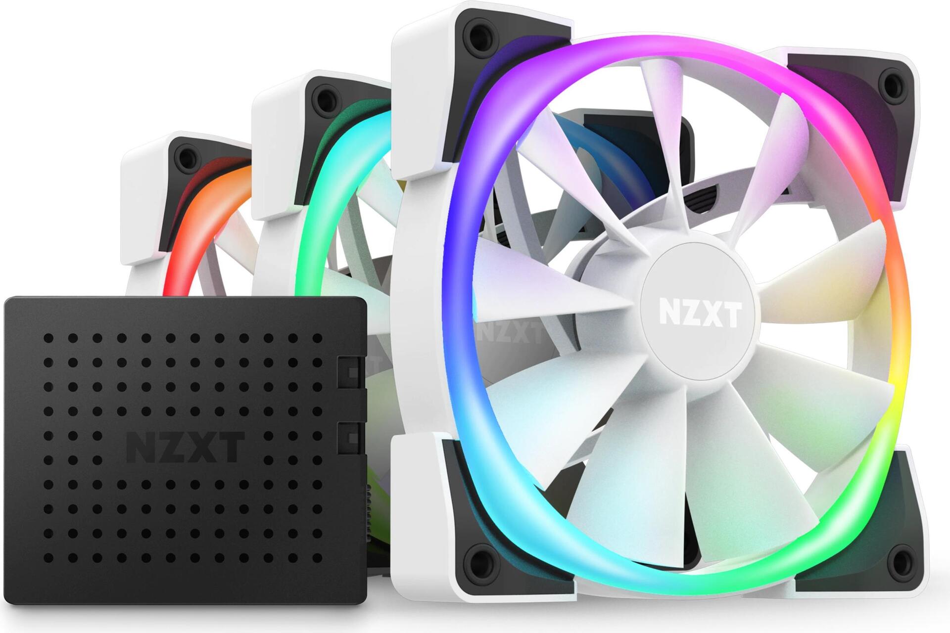 Купить NZXT Aer RGB 2 Starter Kit - Gehäuselüfter - 120 mm - Mattes Weiß (Packung mit 3) (HF-2812C-TW) в магазине wardena.ru