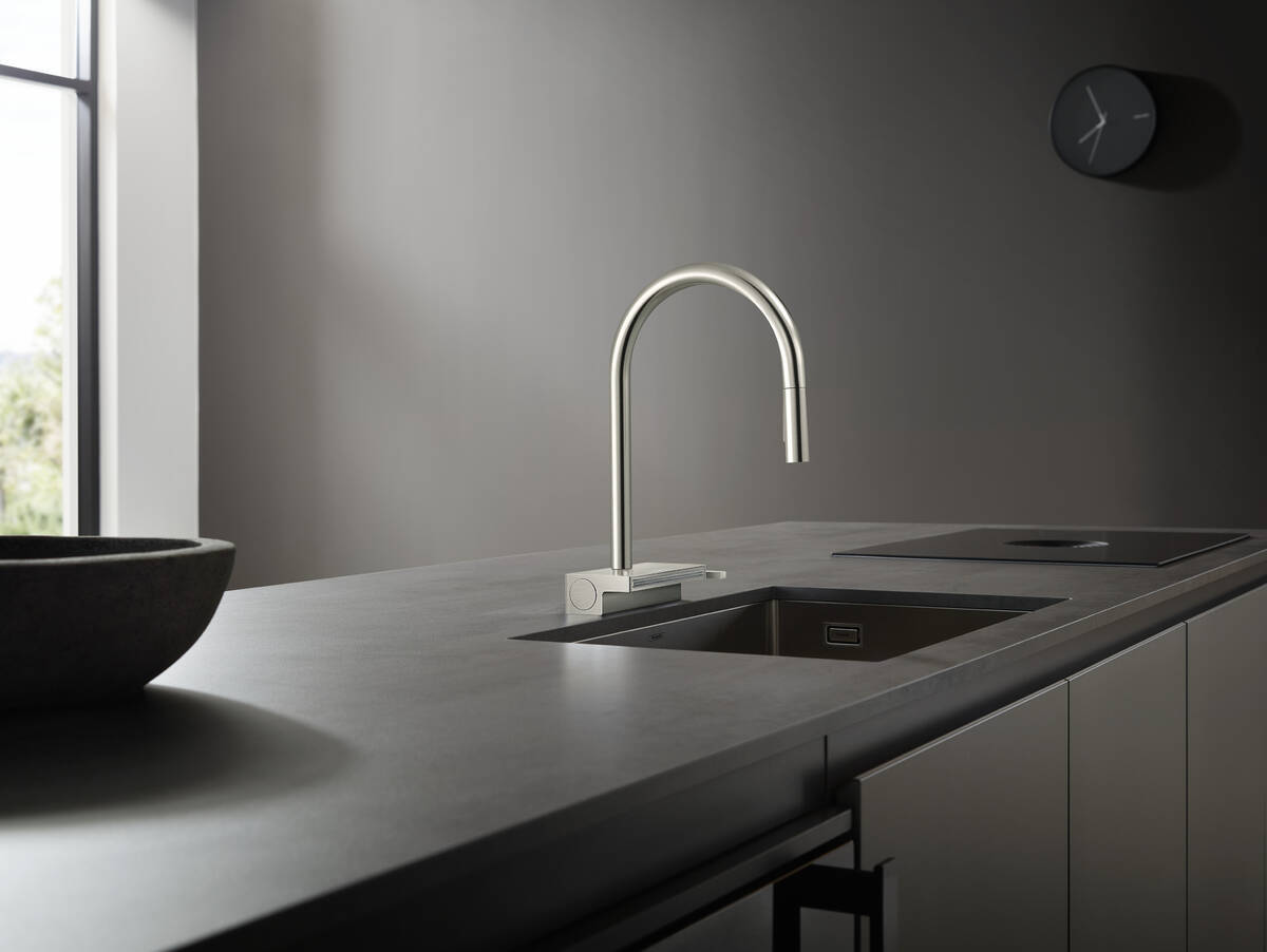 Купить Hansgrohe Aquno Select M81 Кухонный смеситель однорычажный 170 с вытяжным душем 3jet хром 73837000 в магазине wardena.ru