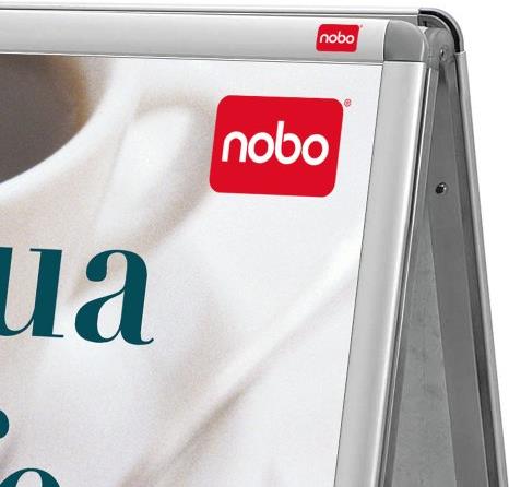 Купить NOBO Plakatständer A2, hochwertiger Aluminium-Rahmen zwei Klapprahmen, Rückwand aus Stahl, Anti-Reflexfolie (1902207) в магазине wardena.ru