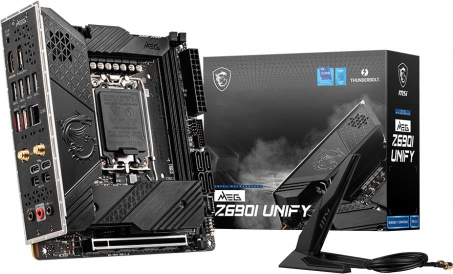 Купить MSI MEG Z690I UNIFY - Motherboard - Mini-ITX - LGA1700-Sockel - Z690 Chipsatz - USB 3.2 Gen 1, USB 3.2 Gen 2, USB-C Gen 2x2 - 2.5 Gigabit LAN, Wi-Fi, Bluetooth - Onboard-Grafik (CPU erforderlich) - HD Audio (8-Kanal) (7D29-001R) в магазине wardena.ru
