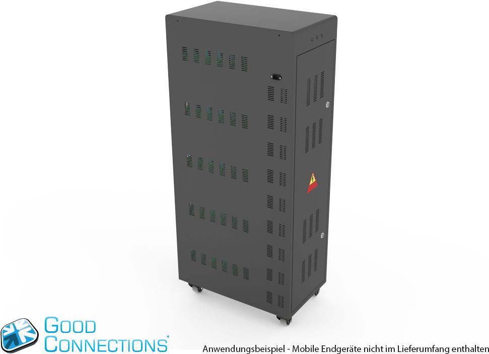 Купить Good Connections - Wagen (synchronisieren, laden und unter UV-Licht reinigen) - für 65 Tablets - verriegelbar - Aluminium, Stahl, Acryl - Schwarz - Ausgang: 5 V (PCT01-A65S) в магазине wardena.ru