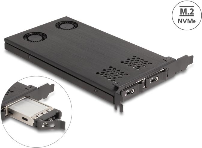 Купить Delock PCI Express x16 Karte Wechselrahmen für 2 x M.2 NVMe SSD - Bifurcation (47042) в магазине wardena.ru