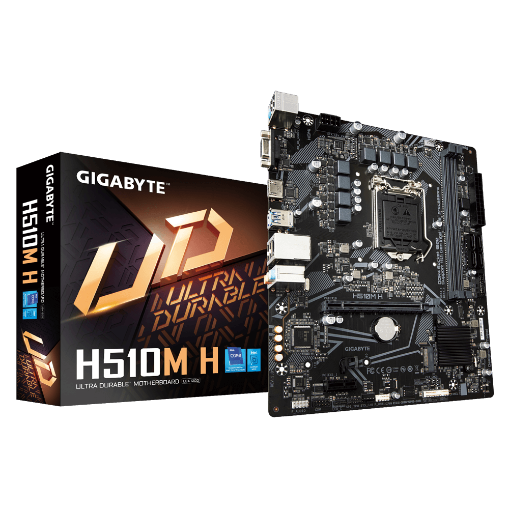 Купить Gigabyte H510M H - Intel - LGA 1200 - Intel® Celeron® - Intel® Core™ i3 - Intel Core i5 - Intel Core i7 - Intel Core i9 - Intel® Pentium® - LGA 1200 (Socket H5) - DDR4-SDRAM - 64 GB (H510M H) в магазине wardena.ru