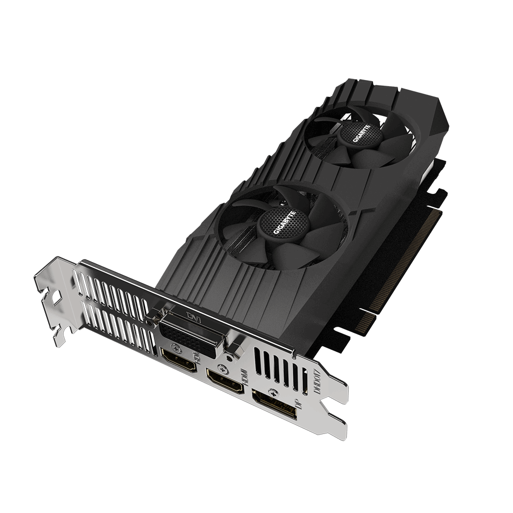 Купить Gigabyte GeForce GTX 1650 D6 OC Low Profile 4G - OC Edition - Grafikkarten - GF GTX 1650 - 4 GB GDDR6 - PCIe 3.0 x16 Low-Profile - DVI, 2 x HDMI, DisplayPort (GV-N1656OC-4GL) в магазине wardena.ru