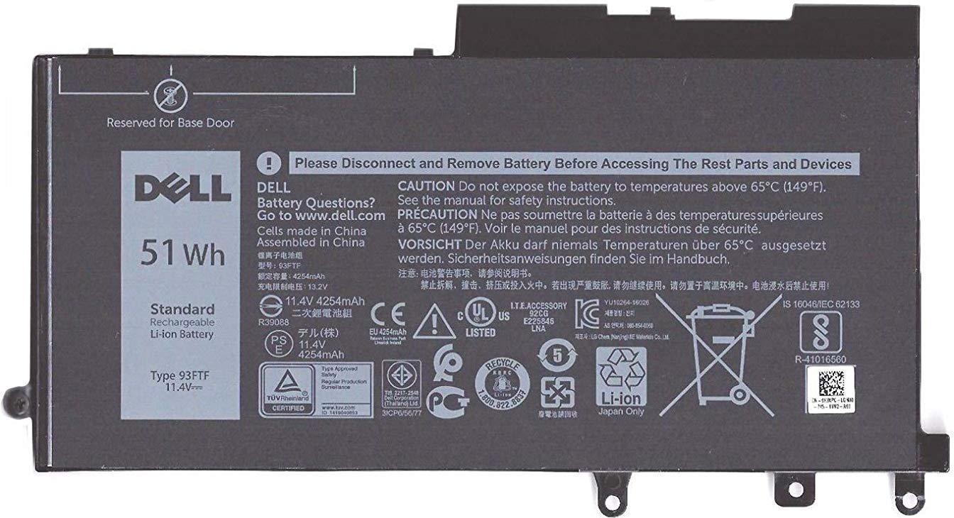 Купить Dell - Laptop-Batterie (gleichwertig mit: Dell D4CMT, Dell 93FTF) - Lithium-Ionen - 3 Zellen - 4254 mAh - 51 Wh - Schwarz - für Latitude 5480 (DJWGP) в магазине wardena.ru