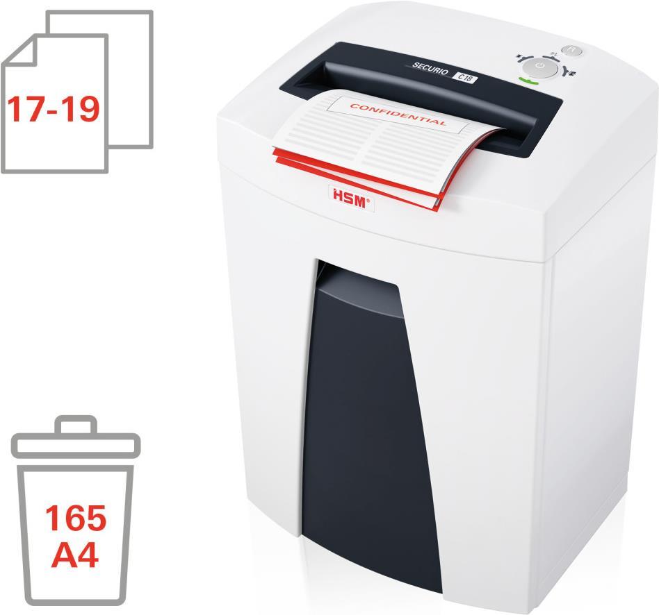 Купить HSM SECURIO C18 - 5.8 mm Aktenvernichter Streifenzerkleinerung 58 dB 23 cm Weiß (1911121) в магазине wardena.ru