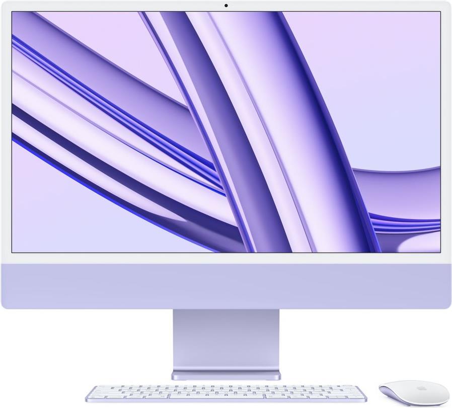 Купить Apple iMAC 24" Violett/M3-8C-CPU,10C-GPU/16GB/512GB SSD/NK-ID-Deutsch/MM2/1GB Ethernet (Z19P_85_DE_CTO) в магазине wardena.ru