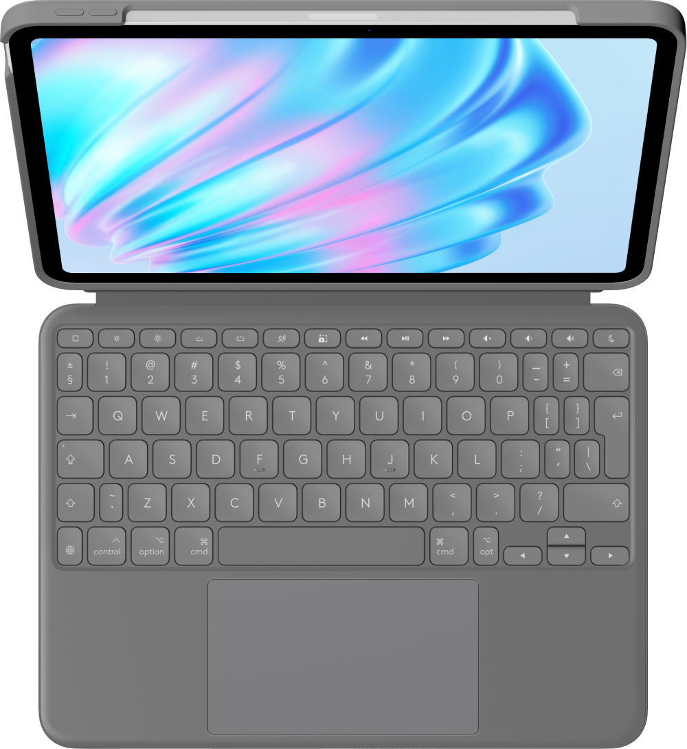 Купить Logitech Combo Touch - Tastatur und Foliohülle - mit Trackpad - hintergrundbeleuchtet - Apple Smart connector - QWERTY - US International - Oxford Gray - für Apple 11-inch iPad Air (M2) (920-012636) в магазине wardena.ru