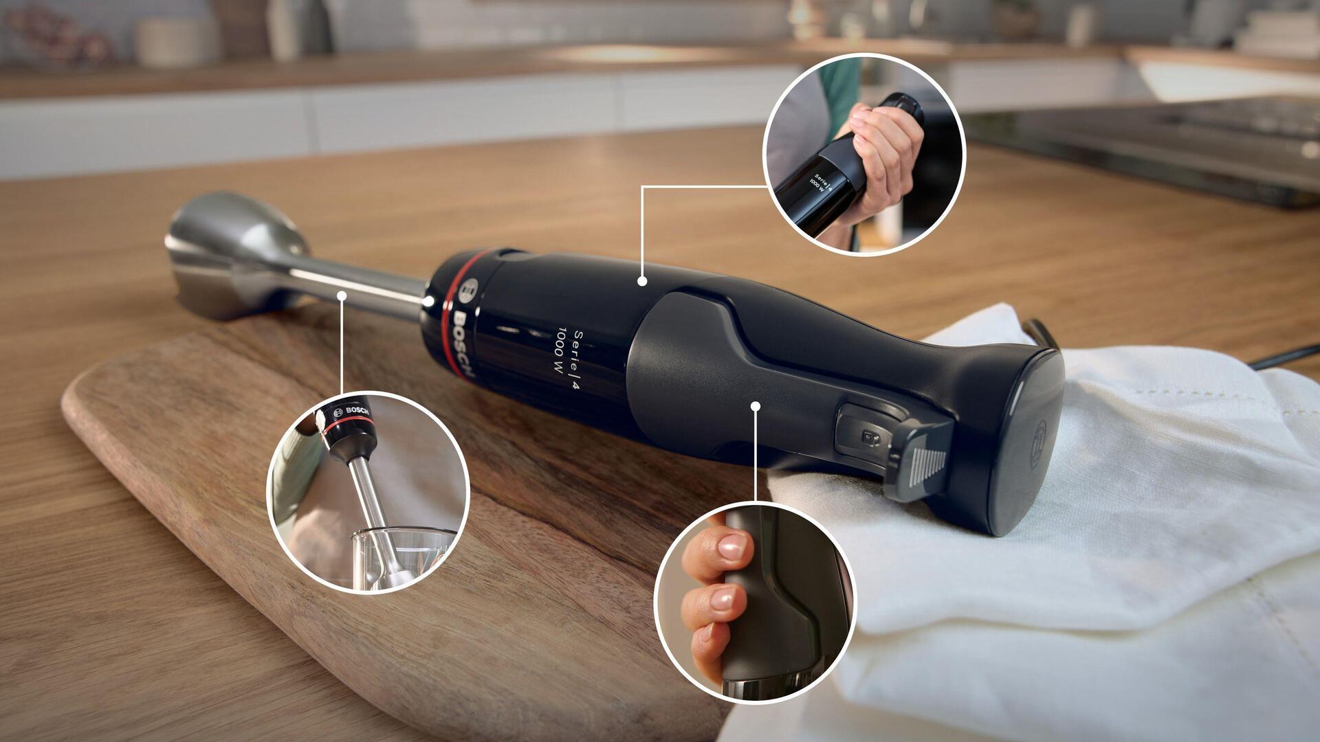 Купить Bosch Serie 4 MSM4B610 Mixer 0,6 l Pürierstab 1000 W Anthrazit - Schwarz (MSM4B610) в магазине wardena.ru