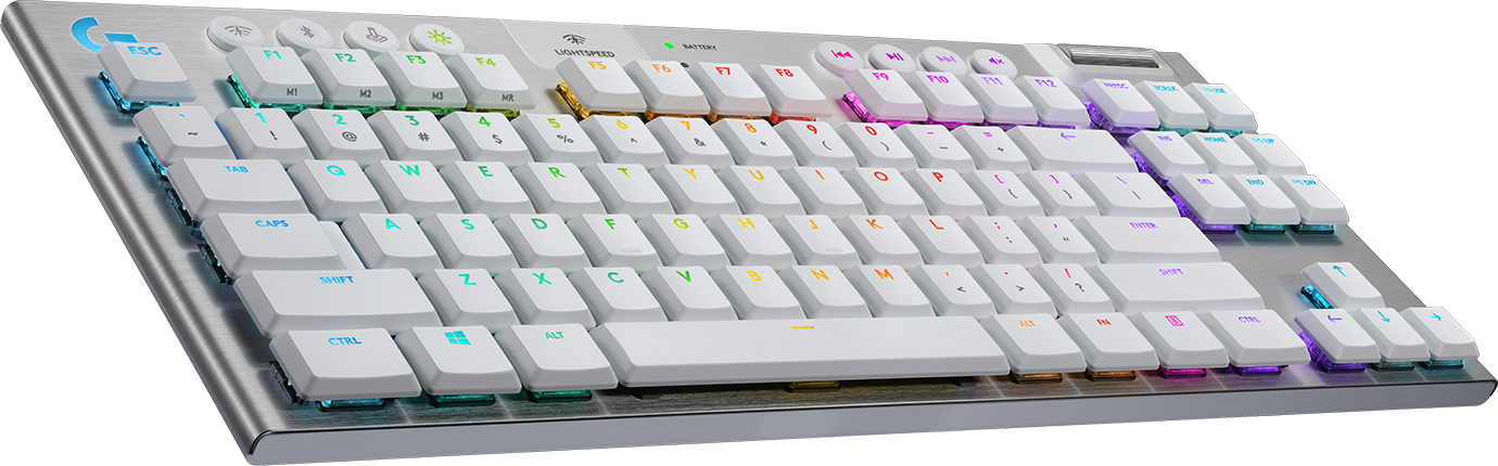 Купить Logitech G915 TKL Tenkeyless LIGHTSPEED Wireless RGB Mechanical Gaming Keyboard - Tastatur - backlit - USB, Bluetooth, LIGHTSPEED - QWERTY - Nordisch (Dänisch/Finnisch/Norwegisch/Schwedisch) - Tastenschalter: GL Tactile (920-009663) в магазине wardena.ru