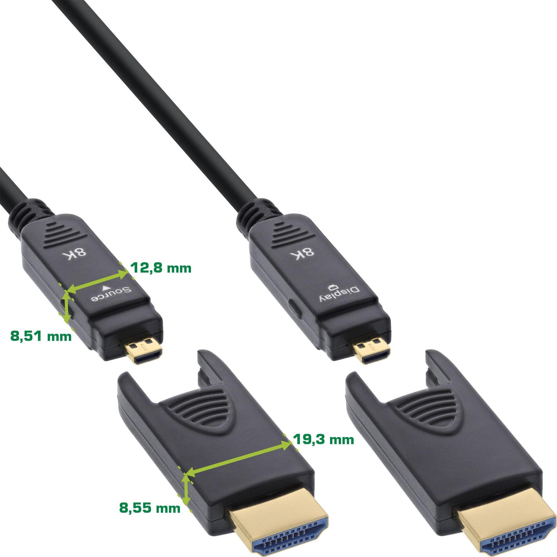 Купить InLine HDMI AOC Kabel Ultra High Speed HDMI 8K4K Stecker abnehmbar 25m - Kabel - Audio/Multimedia (17925O) в магазине wardena.ru
