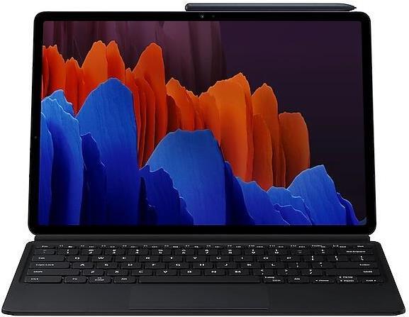 Купить Samsung Book Cover Keyboard EF-DT870 - Tastatur und Foliohülle - mit Touchpad - POGO pin - Schwarz - für Galaxy Tab S7 (EF-DT870BBGGDE) в магазине wardena.ru