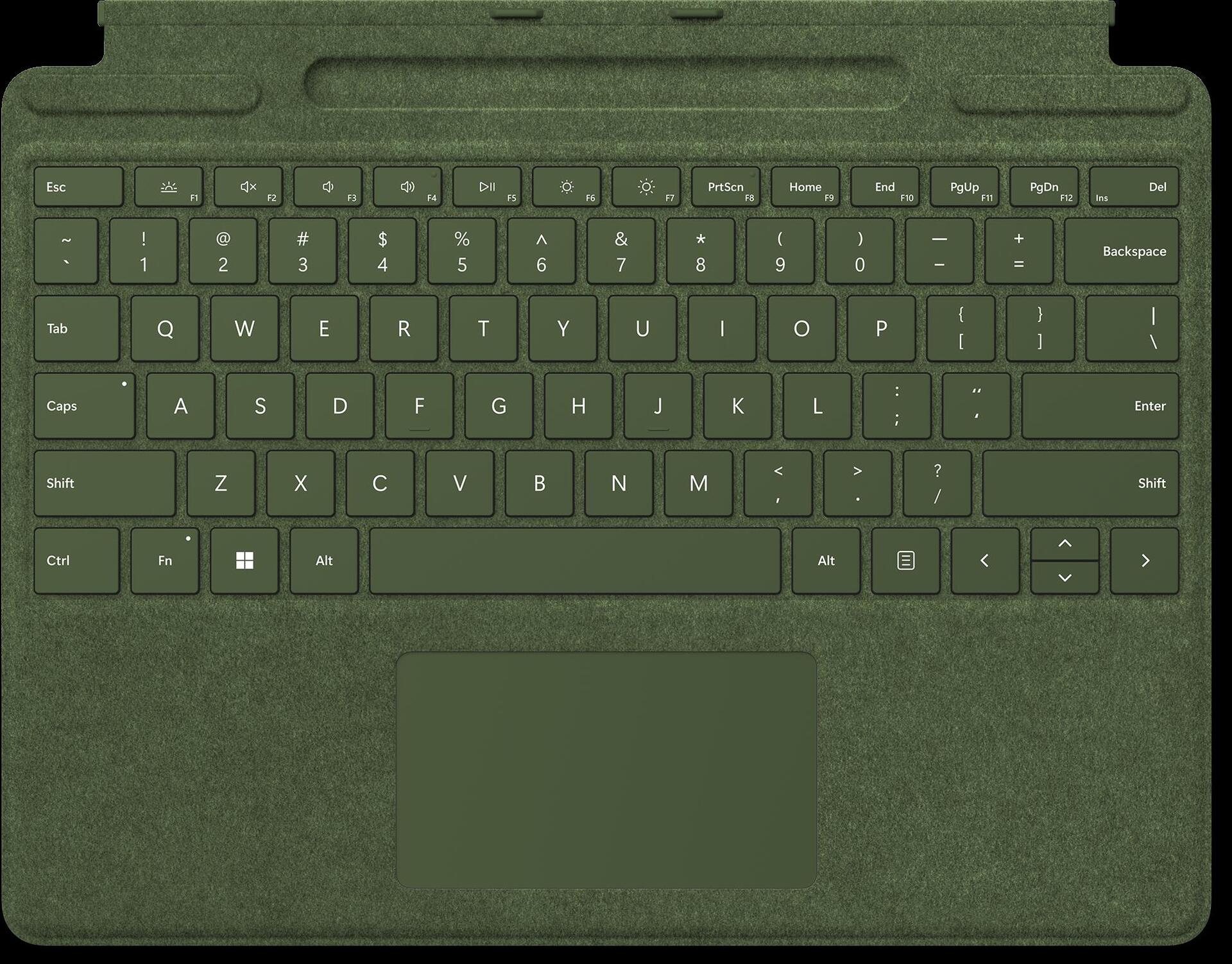 Купить Microsoft Surface Pro Signature Keyboard - Tastatur - mit Touchpad, Beschleunigungsmesser, Surface Slim Pen 2 Ablage- und Ladeschale - QWERTY - Englisch - Wald (8XB-00117) в магазине wardena.ru