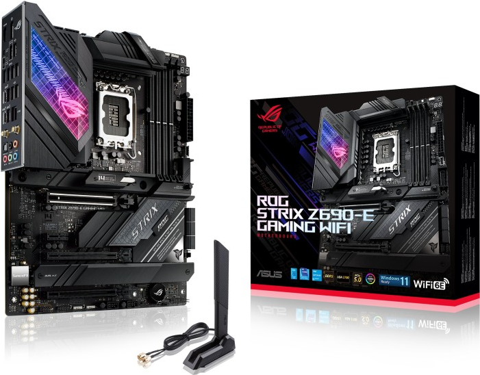 Купить ASUS ROG STRIX Z690-E GAMING WIFI - Motherboard - ATX - LGA1700-Sockel - Z690 Chipsatz - USB-C Gen2, USB 3.2 Gen 1, USB 3.2 Gen 2, USB-C Gen 2x2 - 2.5 Gigabit LAN, Bluetooth, Wi-Fi - Onboard-Grafik (CPU erforderlich) - H (90MB18J0-M0EAY0) в магазине wardena.ru
