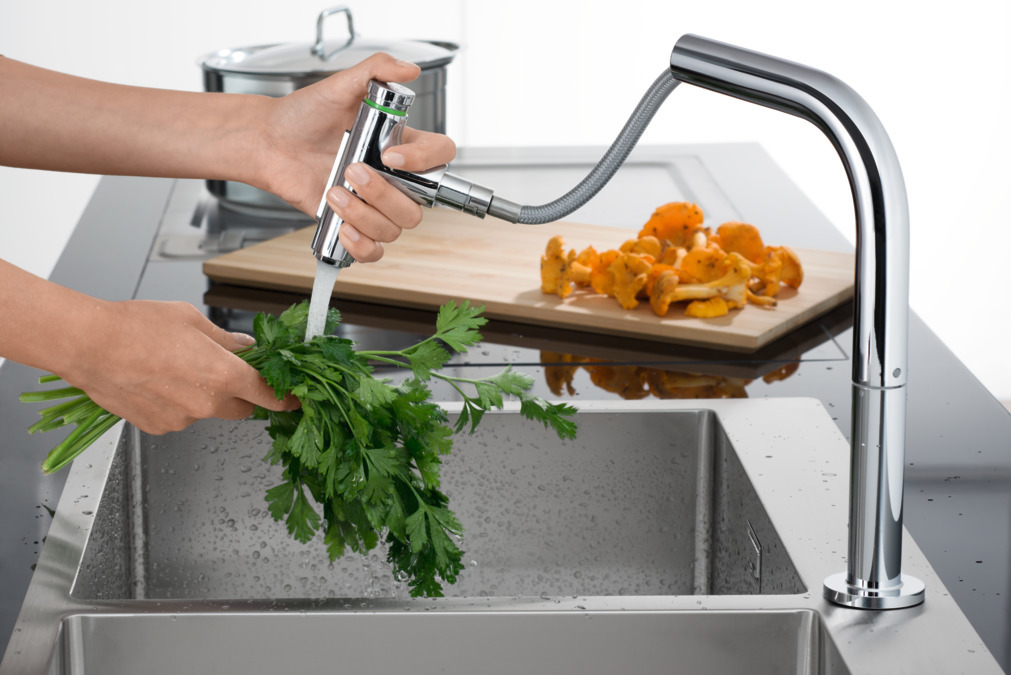 Купить Hansgrohe C71-F765-10 Комбинация для кухни 370/370 сталь 43203800 в магазине wardena.ru