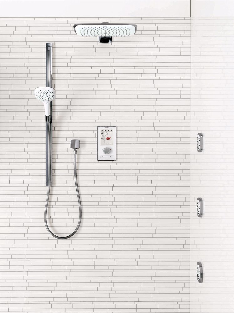 Купить Hansgrohe PuraVida Верхний душ 400 1jet с держателем хром-белый матовый 27437400 в магазине wardena.ru