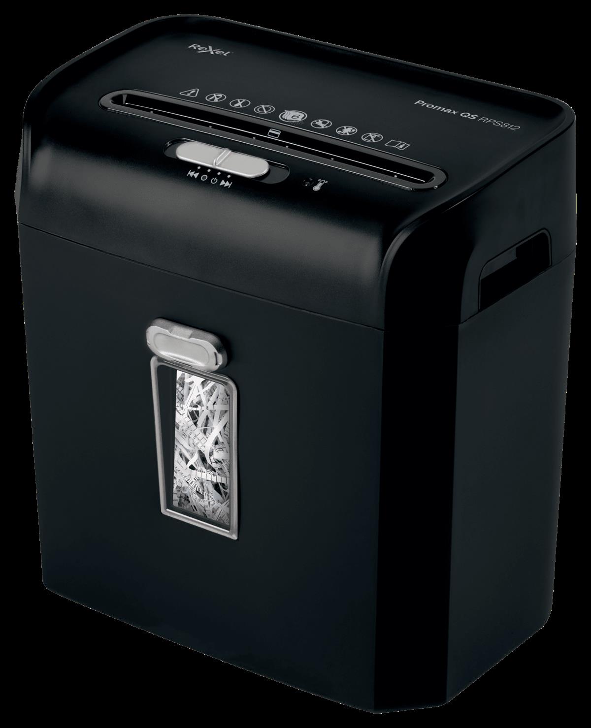 Купить Rexel ProMax RPS812 Aktenvernichter Streifenzerkleinerung 60 dB 22 cm Schwarz (2104580EU) в магазине wardena.ru