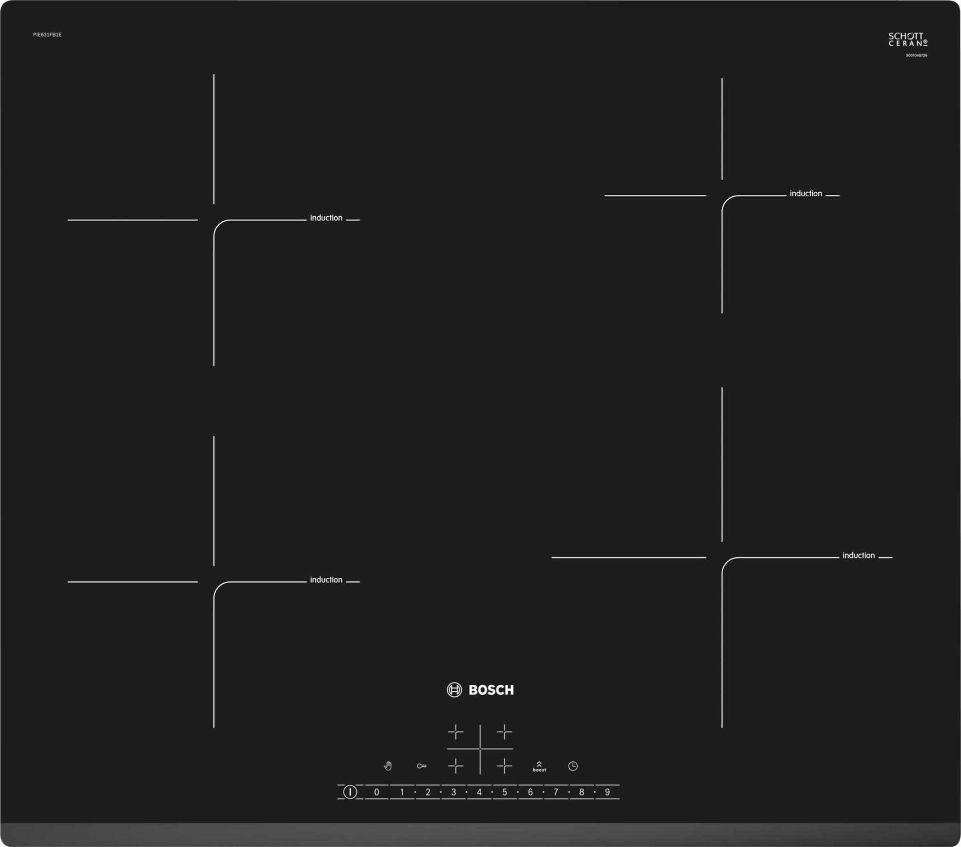 Купить Bosch PIE631FB1E, Kochfeld, Einbau, Autark ja, Betriebsart elektrisch, Anzahl Kochstellen 4 (PIE 631FB1E) в магазине wardena.ru