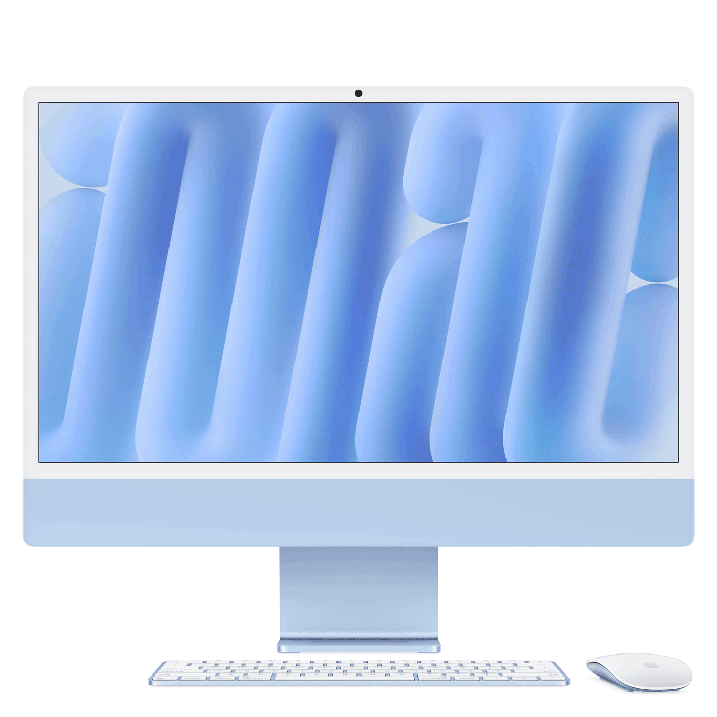 Купить Apple 24-inch iMac with Retina 4.5K display: M4 chip with 8-core CPU and 8-core GPU, 16GB, 256GB SSD - Blue (MWUF3D/A) в магазине wardena.ru