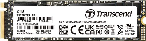Купить Transcend MTE712P 2 TB Interne M.2 PCIe NVMe SSD 2280 PCIe NVMe 4.0 x4 Industrial TS2TMTE712P (TS2TMTE712P) в магазине wardena.ru