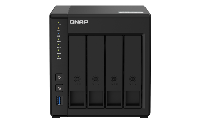 Купить QNAP TS-451D2 NAS Tower Eingebauter Ethernet-Anschluss Schwarz J4025 (TS-451D2-2G/32TBVN) в магазине wardena.ru