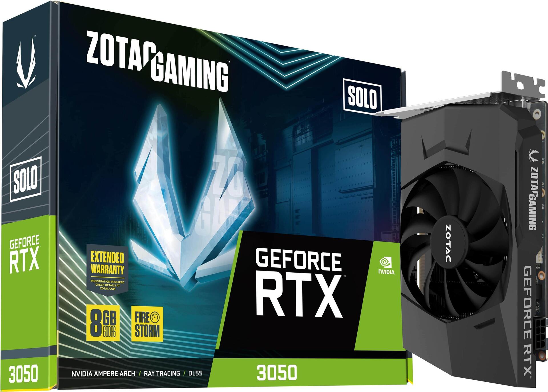 Купить ZOTAC GAMING GeForce RTX 3050 Solo - Grafikkarten - GF RTX 3050 - 8 GB GDDR6 - PCIe 4.0 x8 - HDMI, 3 x DisplayPort (ZT-A30500G-10L) в магазине wardena.ru