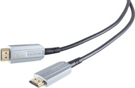 Купить shiverpeaks BASIC-S AOC-HDMI Kabel, 4K, schwarz/silber, 10 m HDMI A Stecker - HDMI A Stecker, aktiv optisches Hybridkabel - 1 Stück (BS01-20075) в магазине wardena.ru