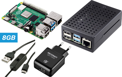 Купить TRU COMPONENTS Pure Set Raspberry Pi® 4 B 8 GB 4 x 1.5 GHz inkl. Netzteil, inkl. Gehäuse в магазине wardena.ru