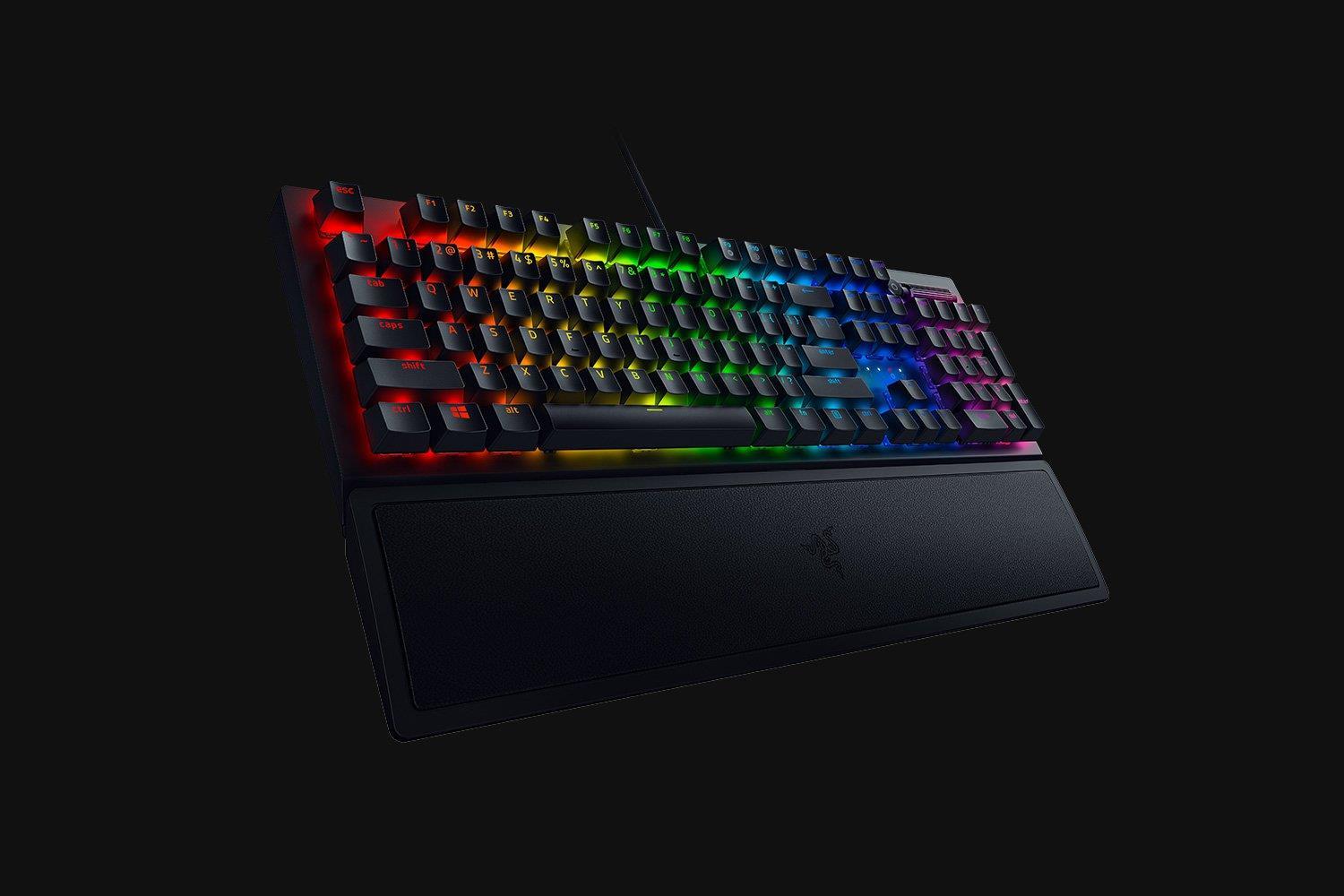 Купить Razer BlackWidow V3 - Tastatur - mit digitaler Drehregler - Hintergrundbeleuchtung - USB - QWERTY - USA - Tastenschalter: Razer Green - Schwarz (RZ03-03540100-R3M1) в магазине wardena.ru