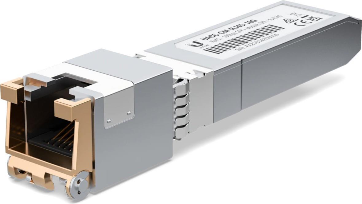 Купить Ubiquiti UACC-CM-RJ45-10G - SFP+-Transceiver-Modul - 10 GigE - über copper - 1000Base-T, 10GBase-T - RJ-45 - bis zu 100 m в магазине wardena.ru