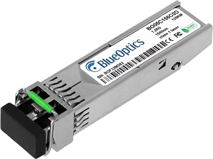 Купить Kompatibler Hirschmann 943 049-001 BlueOptics BO05C156C0D SFP Transceiver, LC-Duplex, 1000BASE-ZX, Singlemode Fiber, 1550nm, 120KM, DDM, 0°C/+70°C (943 049-001-BO) в магазине wardena.ru