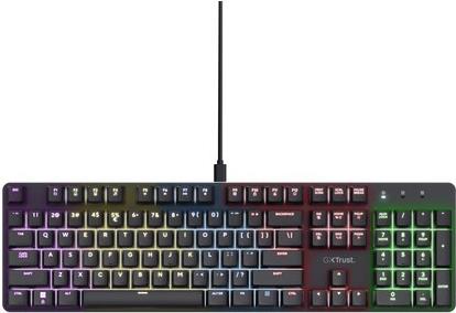 Купить Trust GXT 871 Zora Tastatur Gaming USB QWERTY US Englisch Schwarz (25510) в магазине wardena.ru