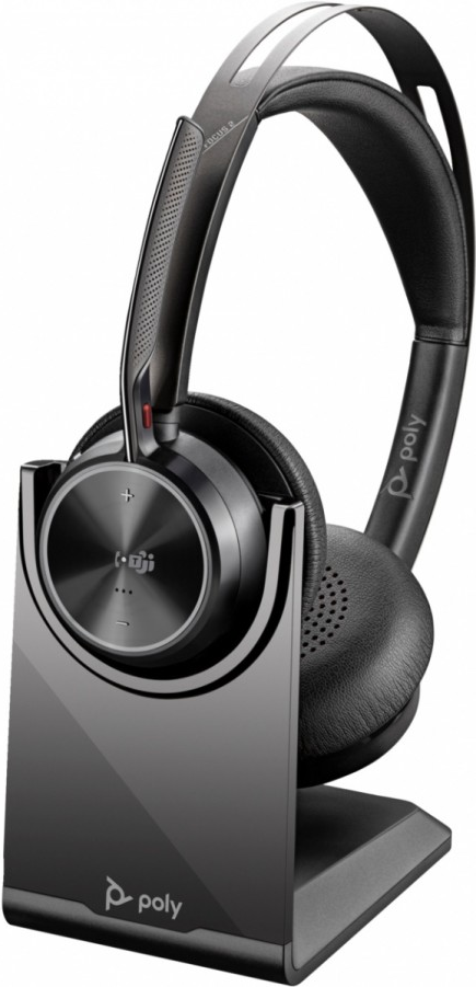 Купить POLY VFOCUS2-M Headset mit Ladestation - Kabellos - Büro/Callcenter - 176 g - Kopfhörer - Schwarz (77Y87AA) в магазине wardena.ru