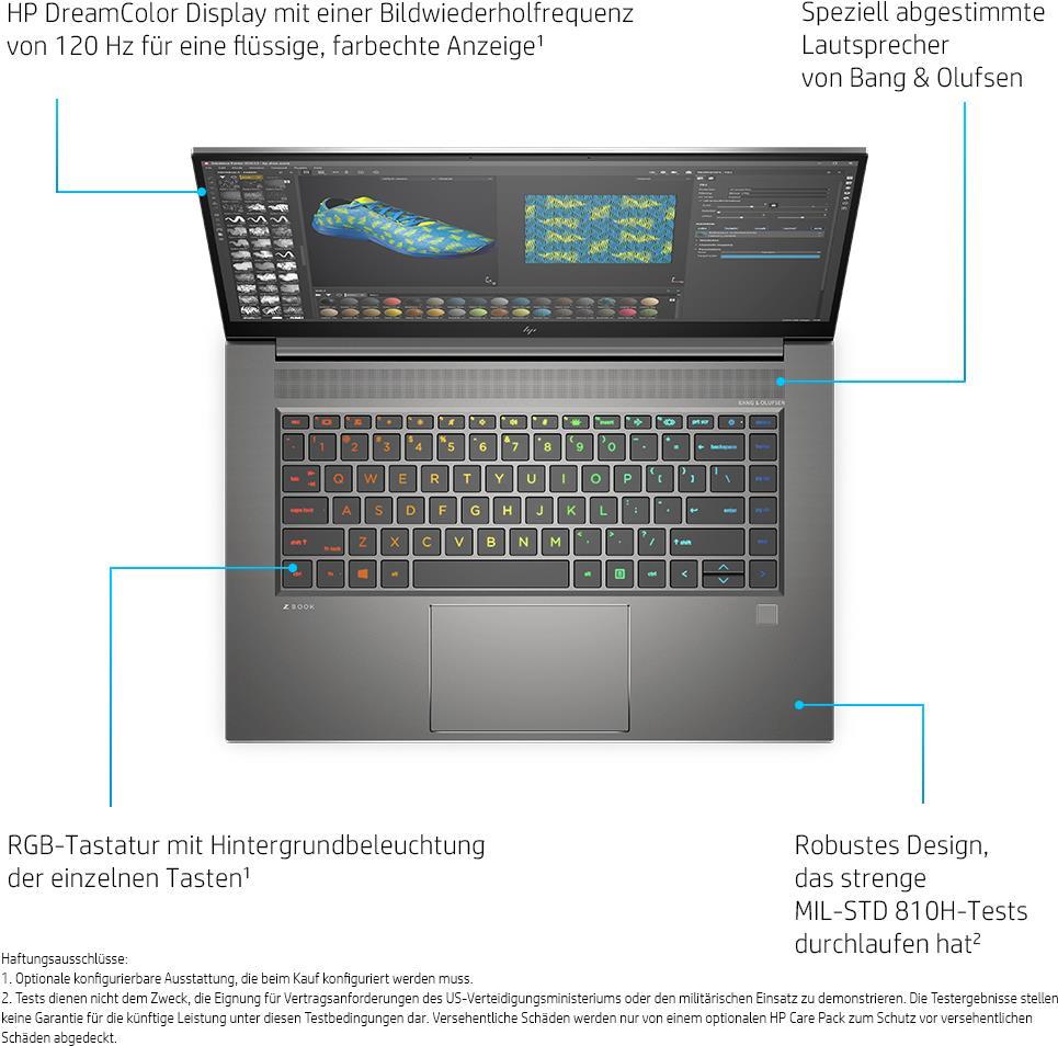 Купить HP ZBook Studio G8 Mobile Workstation - Intel Core i9 11950H / 2.6 GHz - vPro - Win 11 Pro - RTX A2000 - 32 GB RAM - 1 TB SSD NVMe, TLC - 39.6 cm (15.6") IPS 1920 x 1080 (Full HD) - Wi-Fi 6 - Turbo Silber - kbd: Deutsch (525B5EA#ABD) в магазине wardena.ru