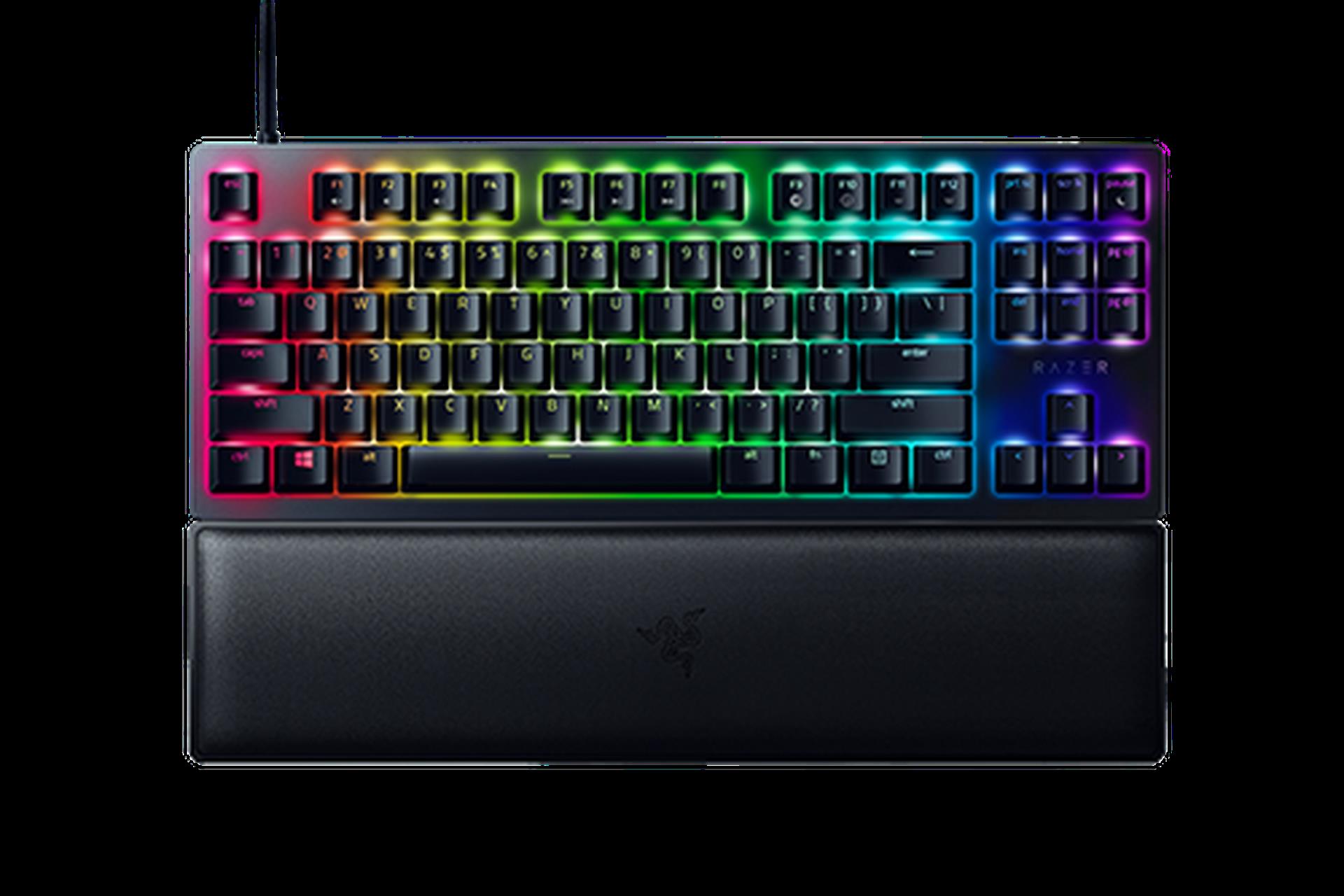 Купить Razer Huntsman V2 Tenkeyless Tastatur USB QZERTY US Englisch Schwarz (RZ03-03940300-R3M1) в магазине wardena.ru