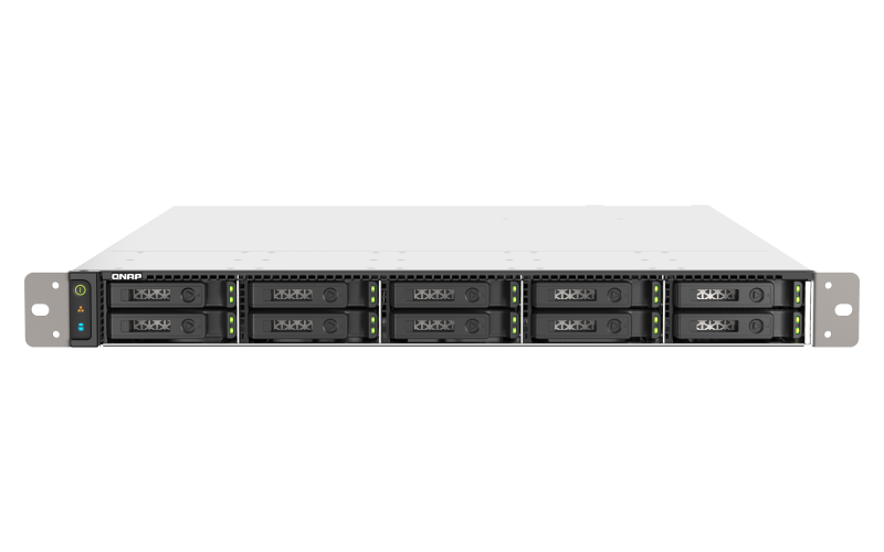 Купить QNAP TS-h1090FU - NAS-Server - 10 Schächte - Rack - einbaufähig - SATA 6Gb/s / PCIe (NVMe) / U.2 - RAID RAID 0, 1, 5, 6, 10, 50, JBOD, 60 - RAM 128 GB - 25 Gigabit Ethernet / 2.5 Gigabit Ethernet - iSCSI Support - 1U (TS-H1090FU-7302P-128G) в магазине wardena.ru