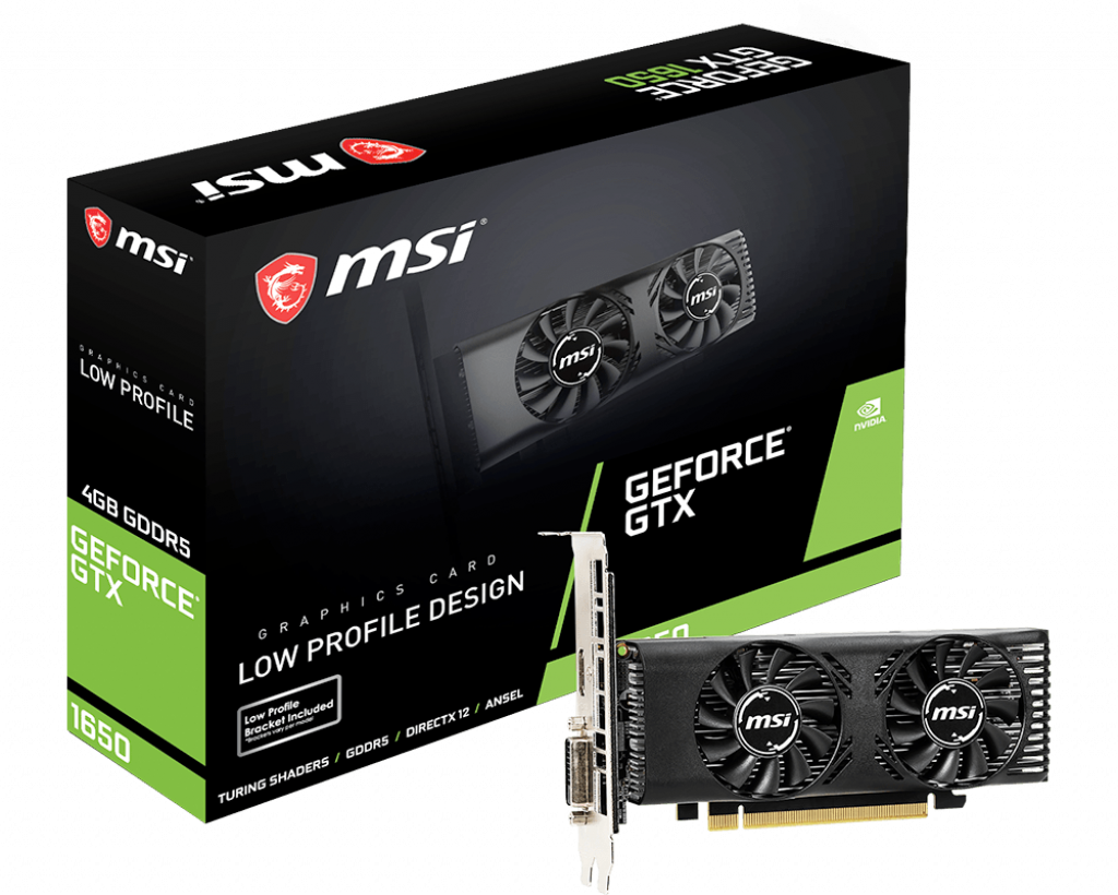 Купить MSI GeForce GTX 1650 4GT LP OC - VGA - PCI-E x16 - GeForce GTX 1650 - 4GB - GDDR5 - 128 Bit - 7680 x 4320 Pixel - PCI Express x16 3.0 (V809-3250R) в магазине wardena.ru