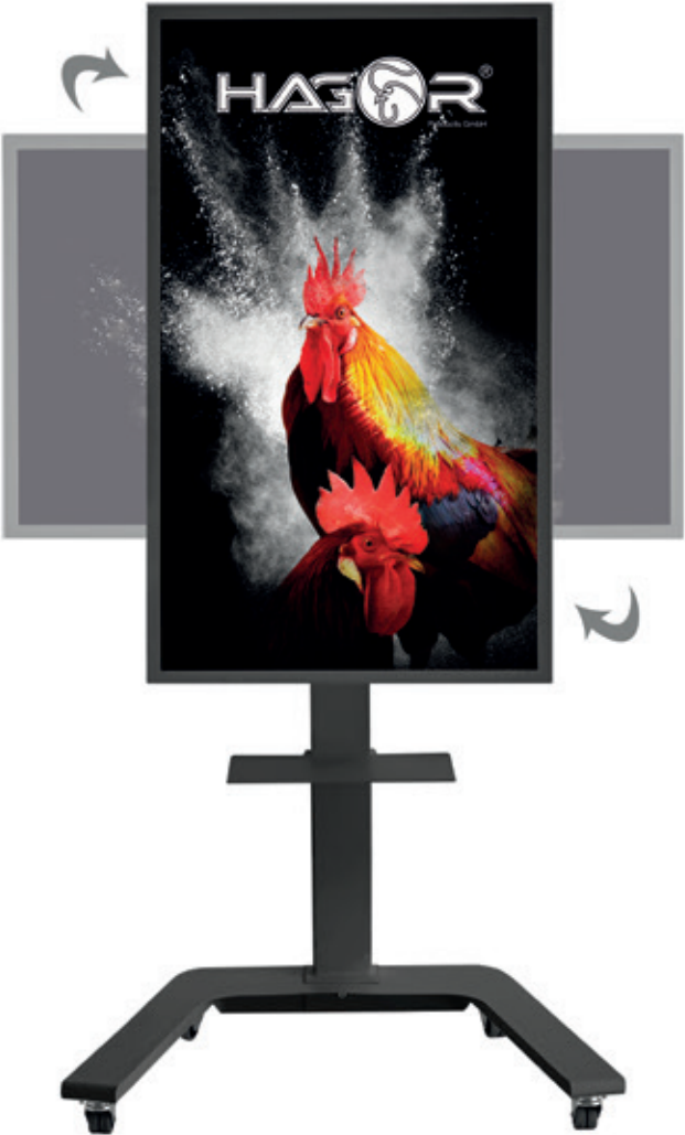 Купить HAGOR BrackIT Rotate - Wagen - für LCD-Display - Schwarz - Bildschirmgröße: 109-165 cm (43"-65") (8400) в магазине wardena.ru